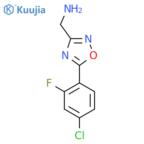 5-(4-chloro-2-fluorophenyl)-1,2,4-oxadiazol-3-ylmethanamine structure