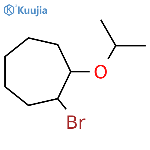 1-bromo-2-(propan-2-yloxy)cycloheptane structure