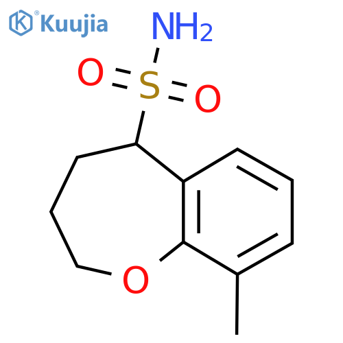 9-Methyl-2,3,4,5-tetrahydro-1-benzoxepine-5-sulfonamide structure
