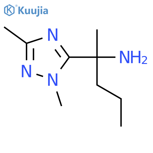 2-(dimethyl-1H-1,2,4-triazol-5-yl)pentan-2-amine structure