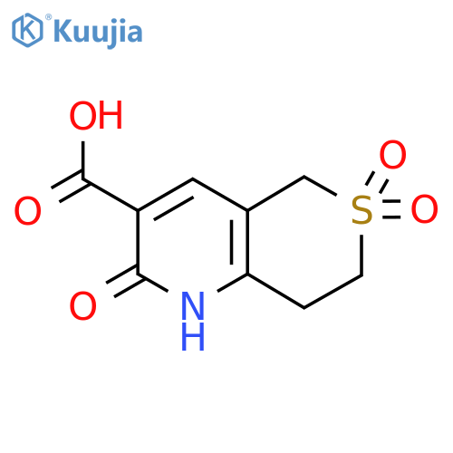 2-Oxo-2,5,7,8-tetrahydro-1H-thiopyrano[4,3-b]pyridine-3-carboxylic acid 6,6-dioxide structure