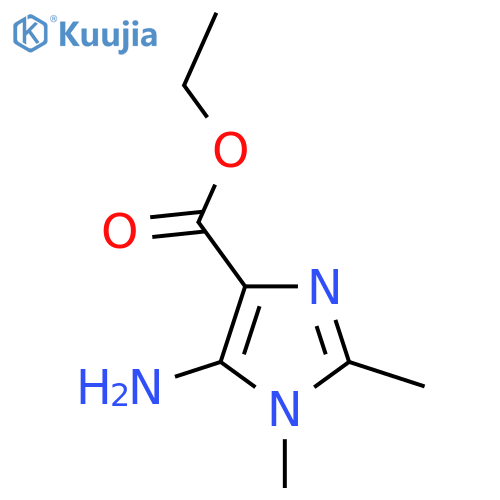 Ethyl 5-amino-1,2-dimethyl-1H-imidazole-4-carboxylate structure