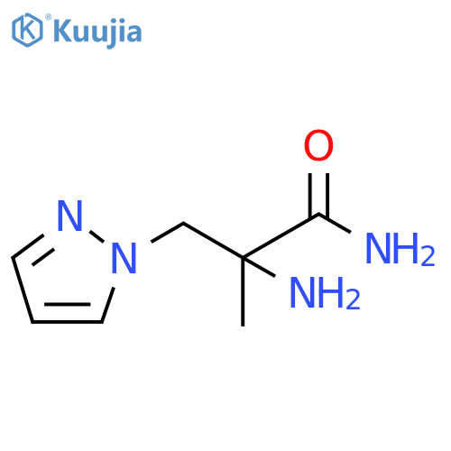 2-amino-2-methyl-3-(1H-pyrazol-1-yl)propanamide structure