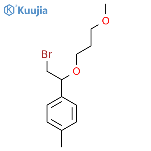 1-2-bromo-1-(3-methoxypropoxy)ethyl-4-methylbenzene structure