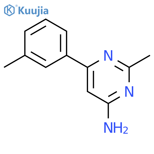 2-methyl-6-(3-methylphenyl)pyrimidin-4-amine structure