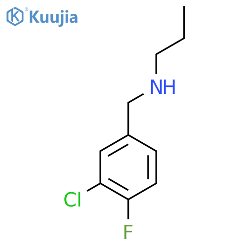 (3-chloro-4-fluorophenyl)methyl(propyl)amine structure