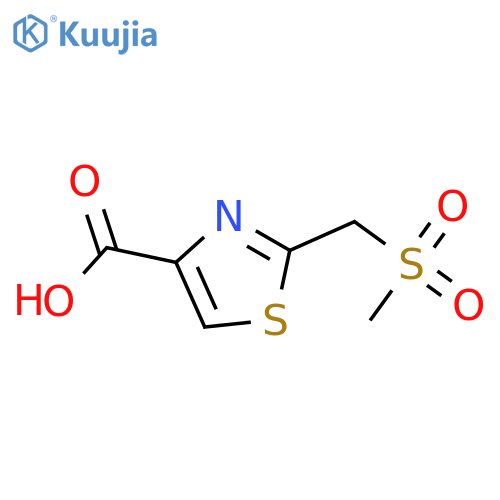 2-(methanesulfonylmethyl)-1,3-thiazole-4-carboxylic acid structure