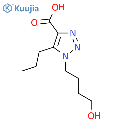 1-(4-hydroxybutyl)-5-propyl-1H-1,2,3-triazole-4-carboxylic acid structure