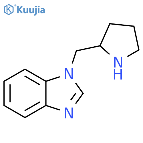 1-[(pyrrolidin-2-yl)methyl]-1H-1,3-benzodiazole structure