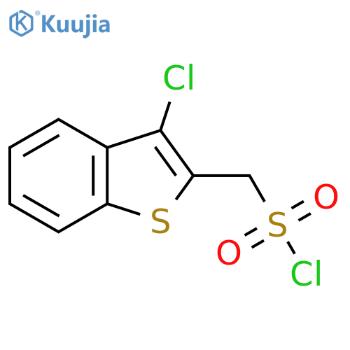 (3-Chloro-1-benzothiophen-2-yl)methanesulfonyl chloride structure
