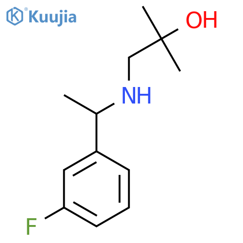 1-{1-(3-fluorophenyl)ethylamino}-2-methylpropan-2-ol structure