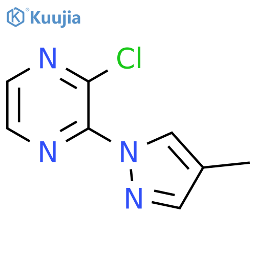2-Chloro-3-(4-methyl-1H-pyrazol-1-yl)pyrazine structure