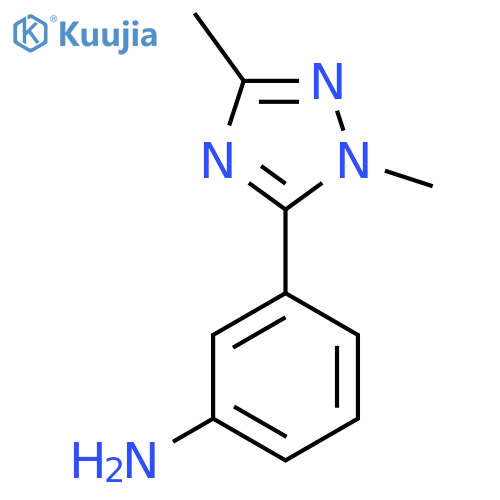 3-(dimethyl-1H-1,2,4-triazol-5-yl)aniline structure