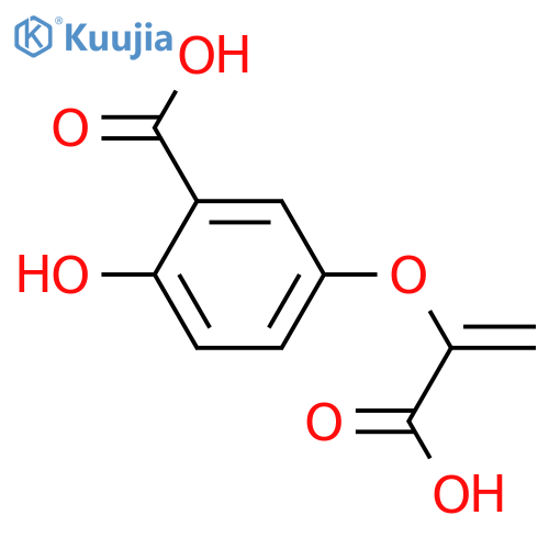 2,5-Dihydroxybenzoic acid; 5-O-(1-Carboxyethenyl) structure