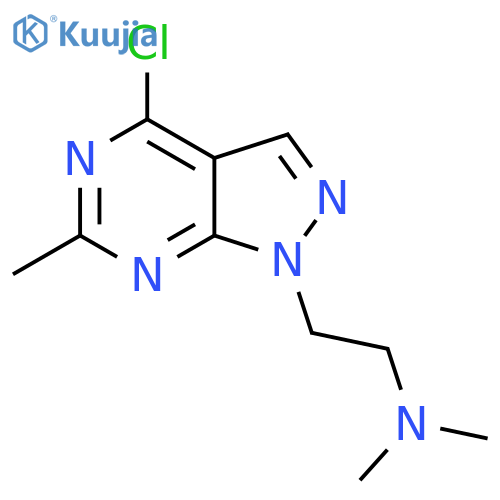 2-(4-chloro-6-methylpyrazolo[3,4-d]pyrimidin-1-yl)-N,N-dimethylethanamine structure
