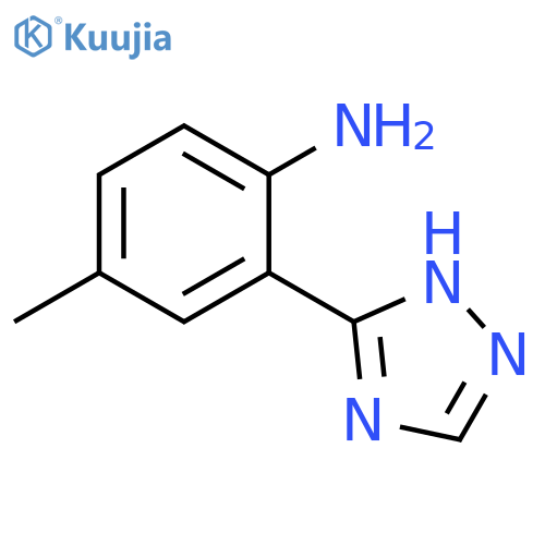 4-methyl-2-(1H-1,2,4-triazol-3-yl)aniline structure