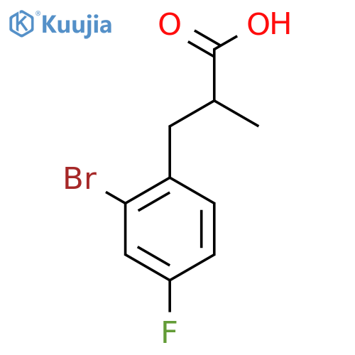 3-(2-bromo-4-fluorophenyl)-2-methylpropanoic acid structure