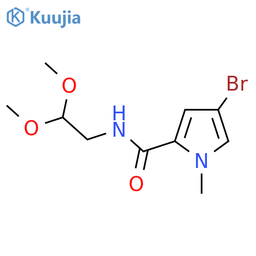 4-bromo-N-(2,2-dimethoxyethyl)-1-methyl-1H-pyrrole-2-carboxamide structure