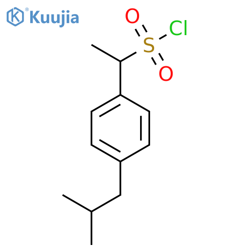 Benzenemethanesulfonyl chloride, α-methyl-4-(2-methylpropyl)- structure