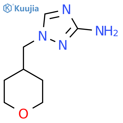 1-(oxan-4-yl)methyl-1H-1,2,4-triazol-3-amine structure