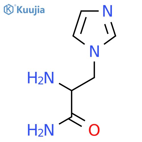 2-Amino-3-(1h-imidazol-1-yl)propanamide structure