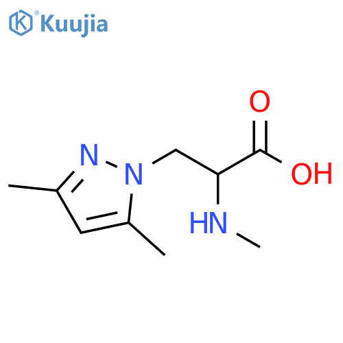 3-(3,5-dimethyl-1H-pyrazol-1-yl)-2-(methylamino)propanoic acid structure