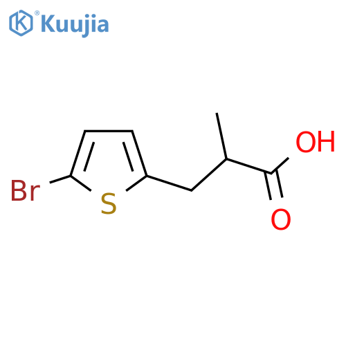 3-(5-bromothiophen-2-yl)-2-methylpropanoic acid structure