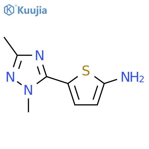 5-(dimethyl-1H-1,2,4-triazol-5-yl)thiophen-2-amine structure