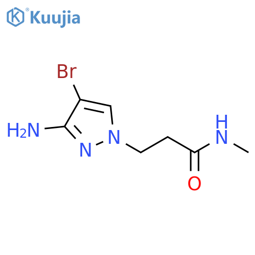 3-(3-amino-4-bromo-1H-pyrazol-1-yl)-N-methylpropanamide structure