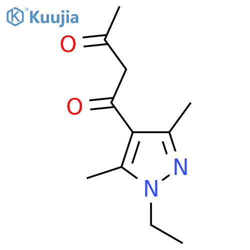 1-(1-ethyl-3,5-dimethyl-1H-pyrazol-4-yl)butane-1,3-dione structure