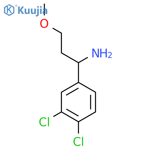 1-(3,4-Dichlorophenyl)-3-methoxypropan-1-amine structure