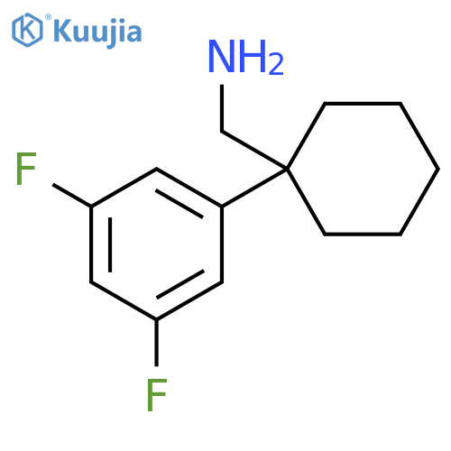 1-(3,5-difluorophenyl)cyclohexylmethanamine structure
