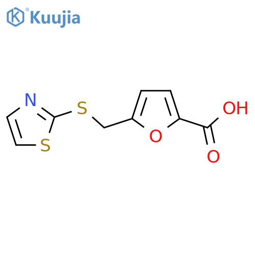 5-(1,3-thiazol-2-ylsulfanyl)methylfuran-2-carboxylic acid structure