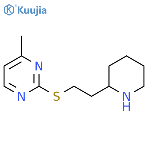 4-methyl-2-{[2-(piperidin-2-yl)ethyl]sulfanyl}pyrimidine structure