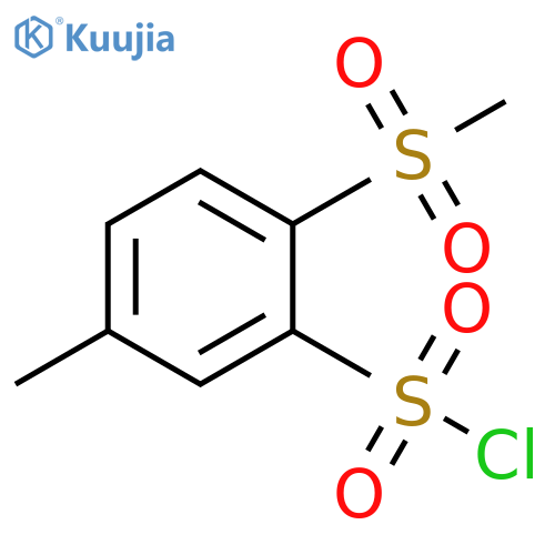 2-METHANESULFONYL-5-METHYLBENZENE-1-SULFONYL CHLORIDE structure