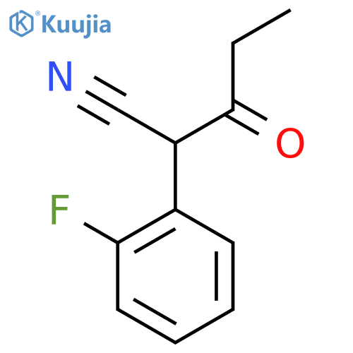2-(2-fluorophenyl)-3-oxopentanenitrile structure
