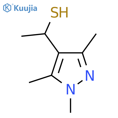 1-(Trimethyl-1h-pyrazol-4-yl)ethane-1-thiol structure
