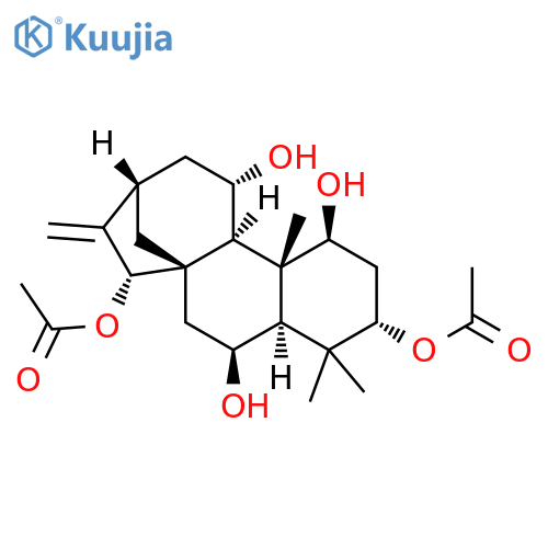 Kaur-16-ene-1,3,6,11,15-pentol,3,15-diacetate, (1a,3b,6a,11b,15b)- (9CI) structure