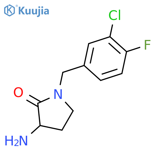 3-Amino-1-(3-chloro-4-fluorobenzyl)pyrrolidin-2-one structure