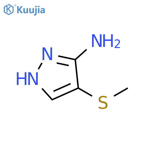 4-(methylsulfanyl)-1H-pyrazol-5-amine structure