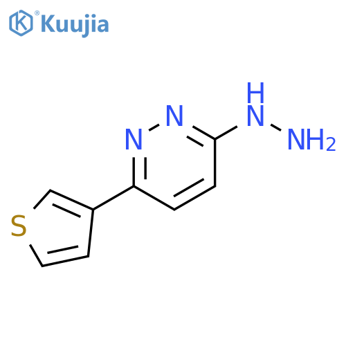 3-hydrazinyl-6-(thiophen-3-yl)pyridazine structure