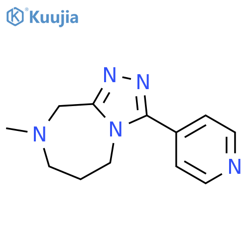 5H-1,2,4-Triazolo[4,3-a][1,4]diazepine,6,7,8,9-tetrahydro-8-methyl-3-(4-pyridinyl)- structure