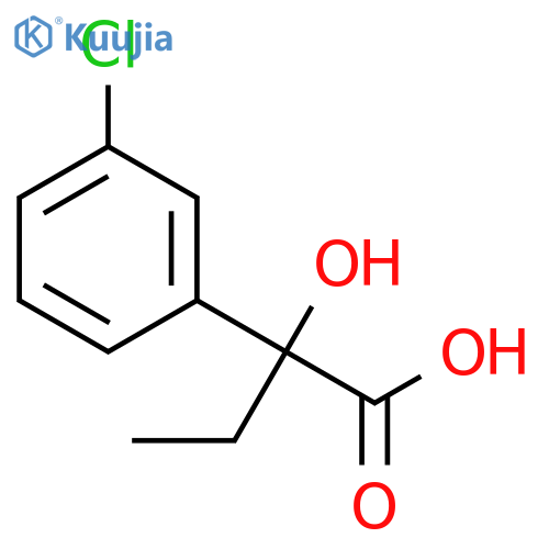 2-(3-chlorophenyl)-2-hydroxybutanoic acid structure