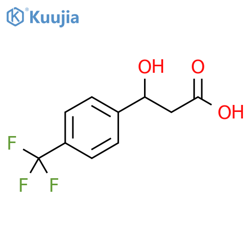 3-hydroxy-3-4-(trifluoromethyl)phenylpropanoic acid structure