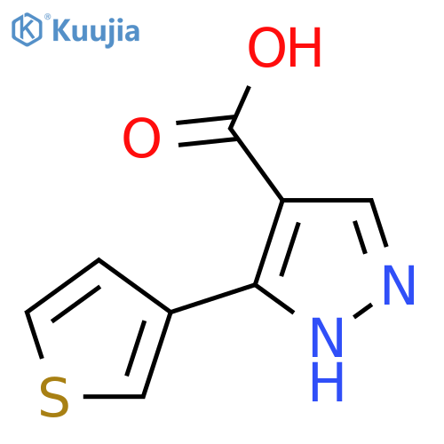 3-(Thiophen-3-yl)-1H-pyrazole-4-carboxylic acid structure