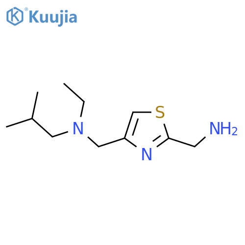 n-((2-(Aminomethyl)thiazol-4-yl)methyl)-N-ethyl-2-methylpropan-1-amine structure