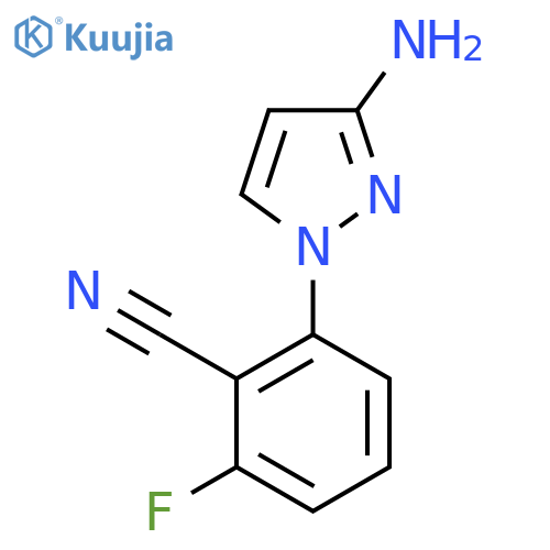 2-(3-amino-1H-pyrazol-1-yl)-6-fluorobenzonitrile structure