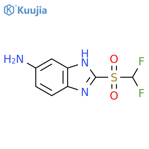 2-difluoromethanesulfonyl-1H-1,3-benzodiazol-6-amine structure