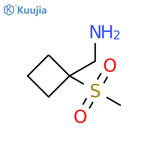 1-(1-methanesulfonylcyclobutyl)methanamine structure