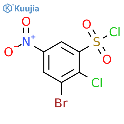 3-bromo-2-chloro-5-nitrobenzene-1-sulfonyl chloride structure